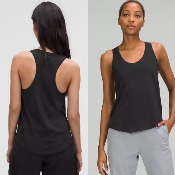 Lululemon Love Tank Black Racerback Pima Cotton Top Tee Workout Athletic Sz 6 - Picture 1 of 11